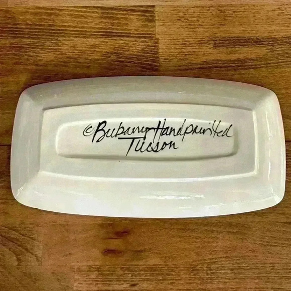 Chris Bubany Tucson Artist Hand Painted Hanukkah Dreidel Dish - Picture 3 of 4